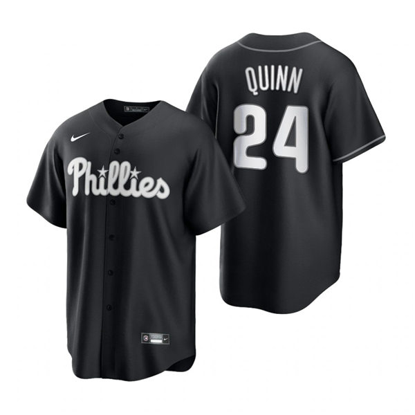 Mens Philadelphia Phillies #24 Roman Quinn Nike 2021 Black Fashion Jersey