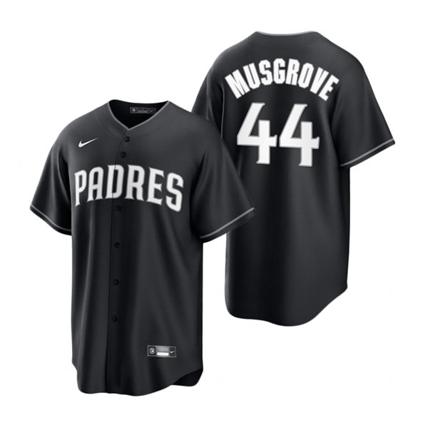 Mens San Diego Padres #44 Joe Musgrove Nike 2021 Black Fashion Jersey