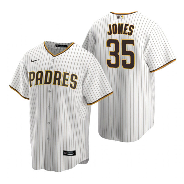 Mens San Diego Padres Retired Player #35 Randy Jones Nike White Brown Home Coo Base Stitched MLB Jersey