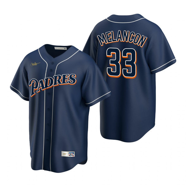 Mens San Diego Padres #33 Mark Melancon Nike Navy Cooperstown Collection Jersey