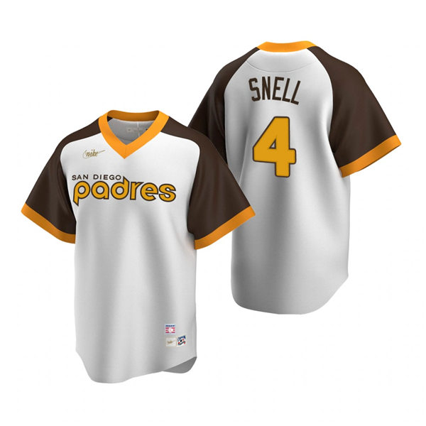 Mens San Diego Padres #4 Blake Snell Nike White Pullover Cooperstown Collection Jersey Mens San Diego Padres #4 Blake Snell Nike White Pullover Cooperstown Collection Jersey
