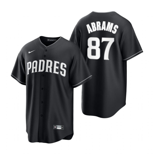 Mens San Diego Padres #87 CJ Abrams Nike 2021 Black Fashion Jersey