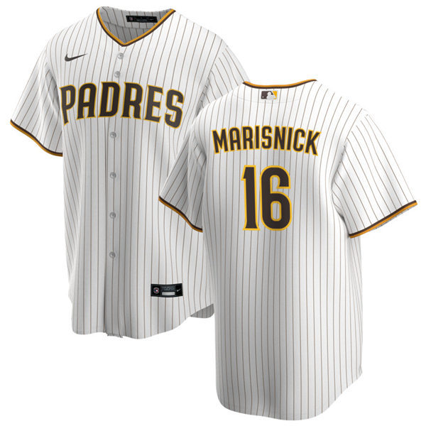 Youth San Diego Padres #16 Jake Marisnick Nike White Brown Home CooBase Stitched MLB Jersey Youth San Diego Padres #16 Jake Marisnick Nike White Brown Home CooBase Stitched MLB Jersey