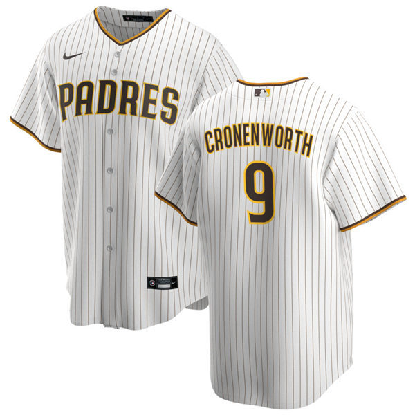 Youth San Diego Padres #9 Jake Cronenworth Nike White Brown Home CooBase Stitched MLB Jersey Youth San Diego Padres #9 Jake Cronenworth Nike White Brown Home CooBase Stitched MLB Jersey