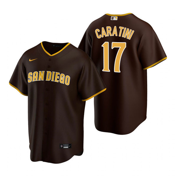 Youth San Diego Padres #17 Victor Caratini Nike Brown Road Coo Base Stitched MLB Player Jersey