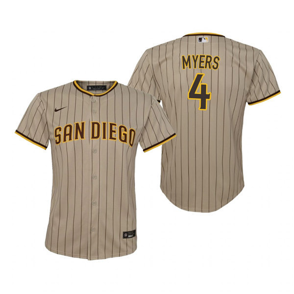 Youth San Diego Padres #4 Blake Snell Nike Tan Brown Alternate CooBase Stitched MLB Jersey