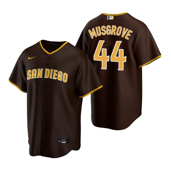 Youth San Diego Padres #44 Joe Musgrove Nike Brown Road Coo Base Stitched MLB Player Jersey