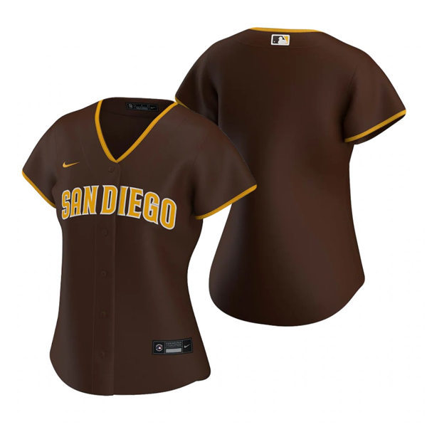 Womens San Diego Padres Blank Nike Brown Road Team Jersey Womens San Diego Padres Blank Nike Brown Road Team Jersey