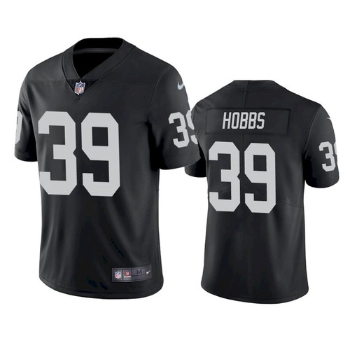 Men's Las Vegas Raiders #39 Nate Hobbs Black Vapor Limited Jersey
