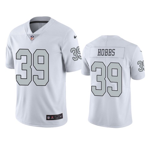 Men's Las Vegas Raiders #39 Nate Hobbs White Color Rush Limited White Jersey