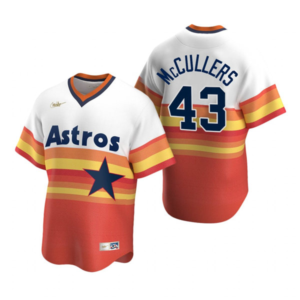 Mens Houston Astros #43 Lance McCullers Nike White Orange Cooperstown Collection Jersey