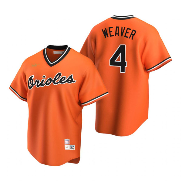 Youth Baltimore Orioles #4 Earl Weaver Nike Orange Cooperstown Collection Jersey