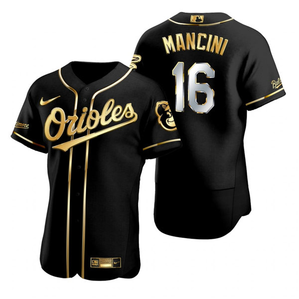 Mens Baltimore Orioles #16 Trey Mancini Nike Black Golden Edition Jersey