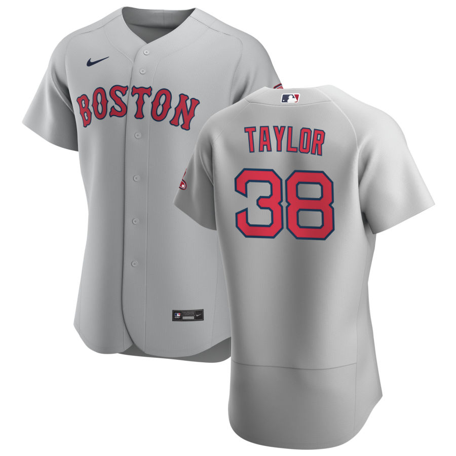 Mens Boston Red Sox #38 Josh Taylor Nike Gray Road Flex Base Jersey