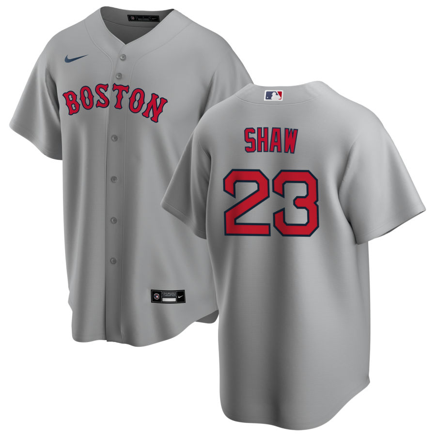 Youth Boston Red Sox #23 Travis Shaw Nike Road Grey Jersey