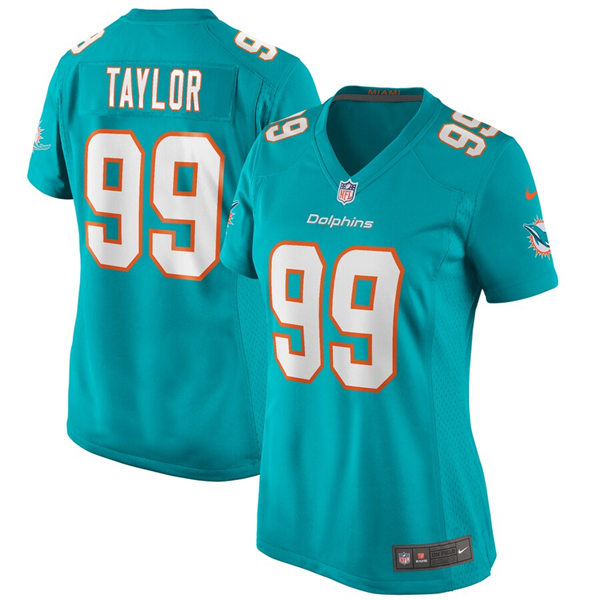 Womes Miami Dolphins Retired Player #99 Jason Taylor Nike Aqua Vapor Limited Jersey