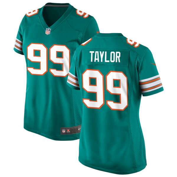 Womens Miami Dolphins Retired Player #99 Jason Taylor Nike Aqua Retro Alternate Vapor Limited Jersey Womens Miami Dolphins Retired Player #99 Jason Taylor Nike Aqua Retro Alternate Vapor Limited Jersey