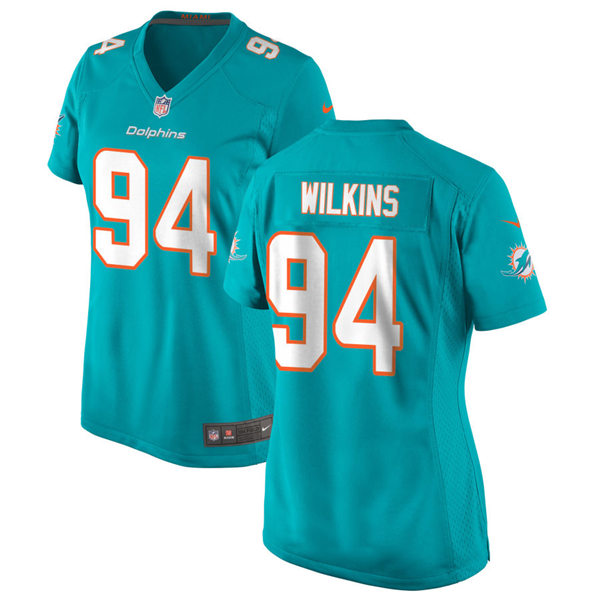 Womens Miami Dolphins #94 Christian Wilkins Nike Aqua Vapor Limited Jersey Womens Miami Dolphins #94 Christian Wilkins Nike Aqua Vapor Limited Jersey