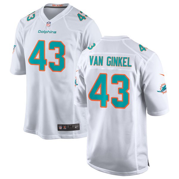 Mens Miami Dolphins #43 Andrew Van Ginkel Nike White Vapor Limited Jersey