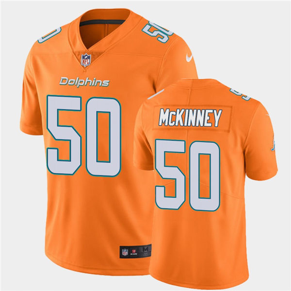 Mens Miami Dolphins #50 Benardrick McKinney Nike Orange Color Rush Limited Jersey
