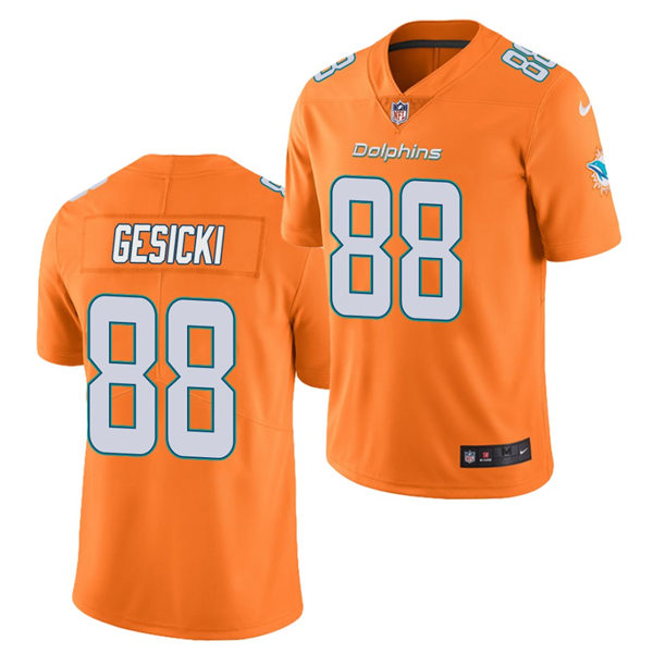 Mens Miami Dolphins #88 Mike Gesicki Nike Orange Color Rush Limited Jersey