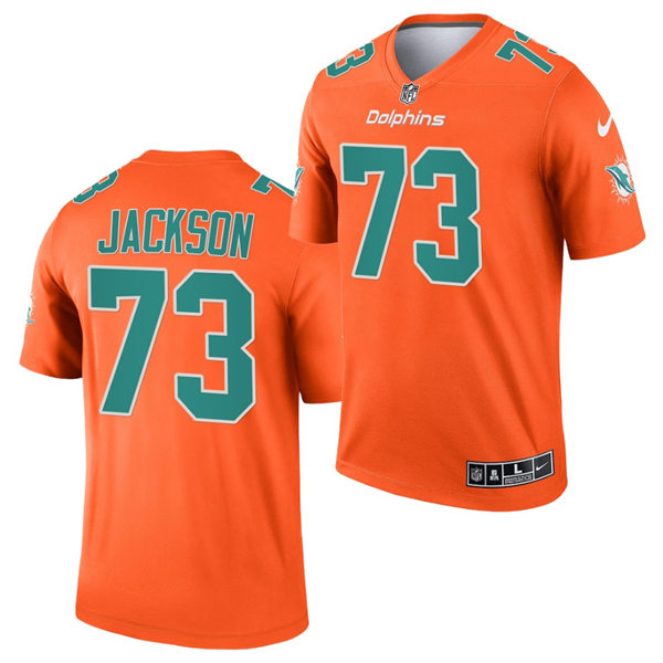 Mens Miami Dolphins #73 Austin Jackson Nike Orange 2021 Inverted Legend Jersey