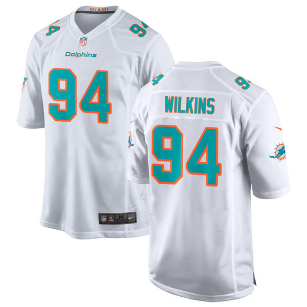 Mens Miami Dolphins #94 Christian Wilkins Nike White Vapor Limited Jersey