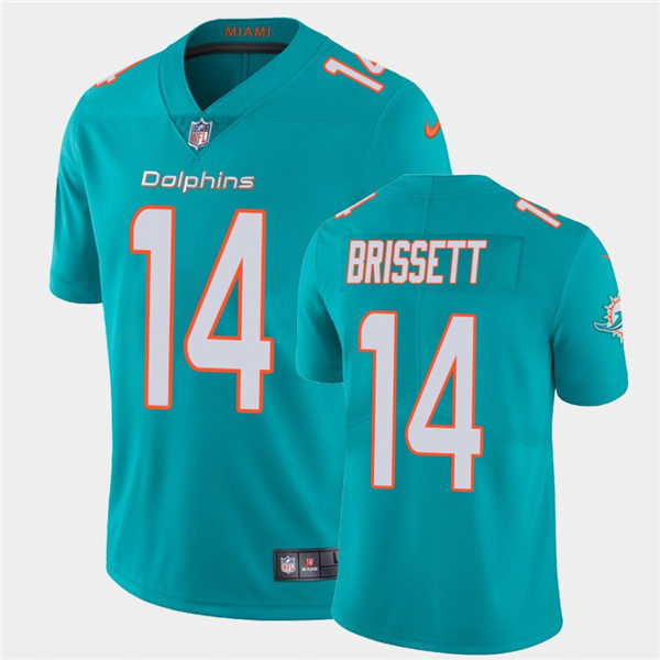 Mens Miami Dolphins #14 Jacoby Brissett Nike Aqua Vapor Limited Jersey