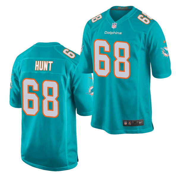 Mens Miami Dolphins #68 Robert Hunt Nike Aqua Vapor Limited Jersey
