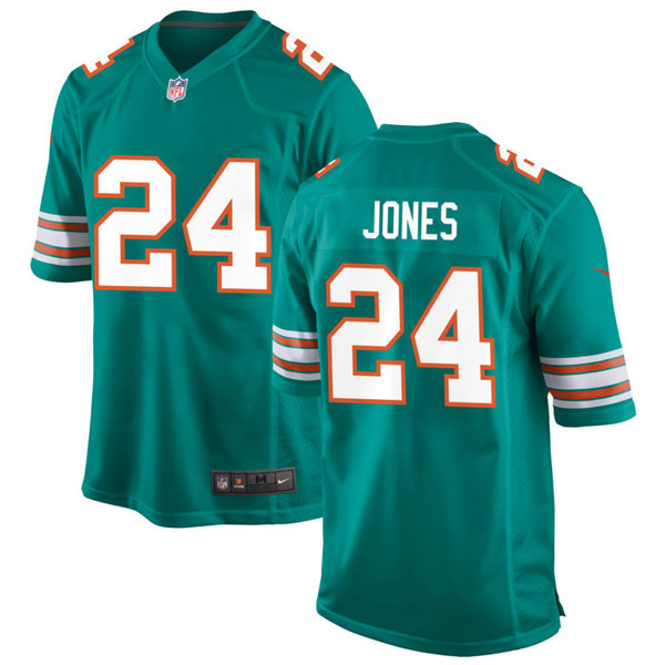 Mens Miami Dolphins #24 Byron Jones Nike Aqua Retro Alternate Vapor Limited Jersey