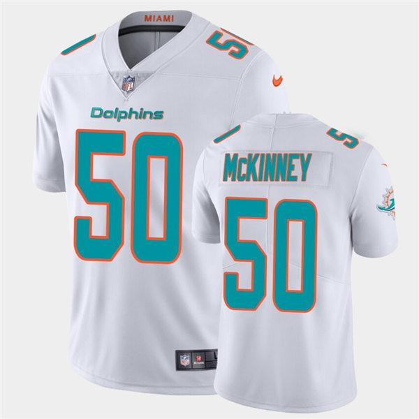 Mens Miami Dolphins #50 Benardrick McKinney Nike White Vapor Limited Jersey