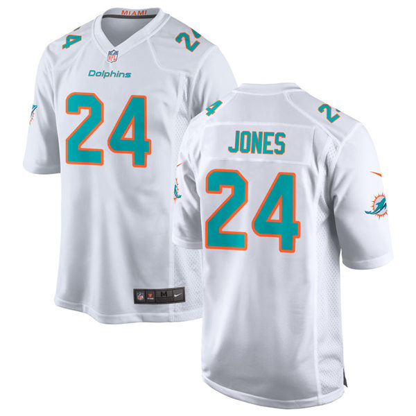 Mens Miami Dolphins #24 Byron Jones Nike White Vapor Limited Jersey