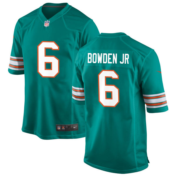 Mens Miami Dolphins #6 Lynn Bowden Jr Nike Aqua Retro Alternate Vapor Limited Jersey