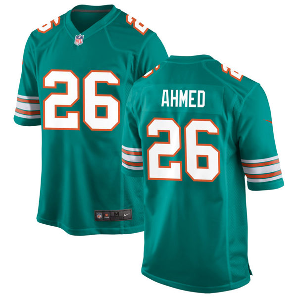 Mens Miami Dolphins #26 Salvon Ahmed Nike Aqua Retro Alternate Vapor Limited Jersey Mens Miami Dolphins #26 Salvon Ahmed Nike Aqua Retro Alternate Vapor Limited Jersey