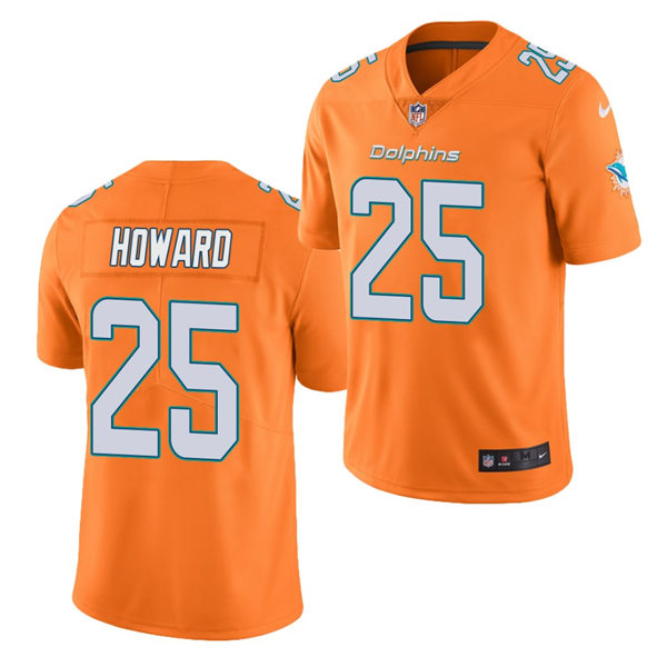 Mens Miami Dolphins #25 Xavien Howard Nike Orange Color Rush Limited Jersey