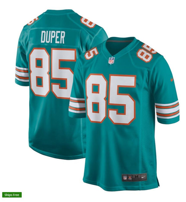 Mens Miami Dolphins Retired Player #85 Mark Duper Nike Aqua Retro Alternate Vapor Limited Jersey