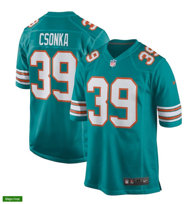 Mens Miami Dolphins #39 Larry Csonka Nike Aqua Retro Alternate Vapor Limited Jersey Mens Miami Dolphins #39 Larry Csonka Nike Aqua Retro Alternate Vapor Limited Jersey