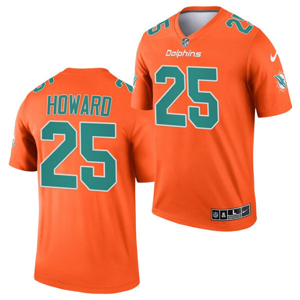 Mens Miami Dolphins #25 Xavien Howard Nike Orange 2021 Inverted Legend Jersey