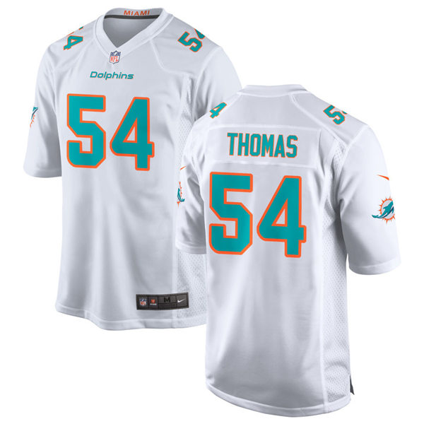 Mens Miami Dolphins Retired Player #54 Zach Thomas Nike White Vapor Limited Jersey