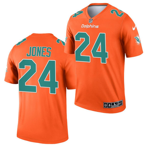 Mens Miami Dolphins #24 Byron Jones Nike Orange 2021 Inverted Legend Jersey