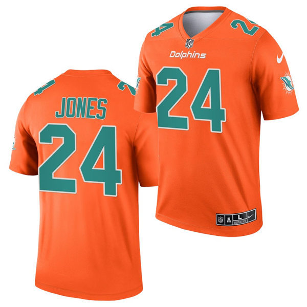 Mens Miami Dolphins #24 Byron Jones Nike Orange 2021 Inverted Legend Jersey Mens Miami Dolphins #24 Byron Jones Nike Orange 2021 Inverted Legend Jersey