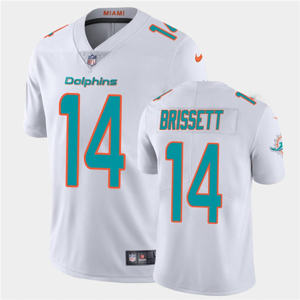 Youth Miami Dolphins #14 Jacoby Brissett Nike White Vapor Limited Jersey
