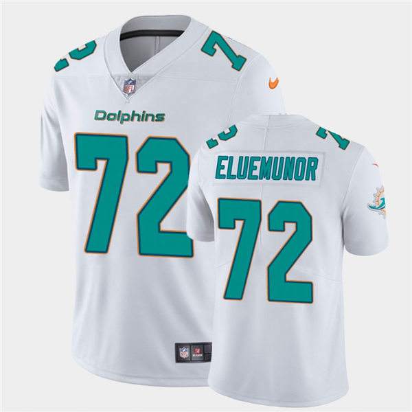 Youth Miami Dolphins #72 Jermaine Eluemunor Nike White Vapor Limited Jersey