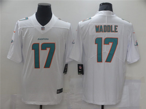 Youth Miami Dolphins #17 Jaylen Waddle Nike White Vapor Limited Jersey
