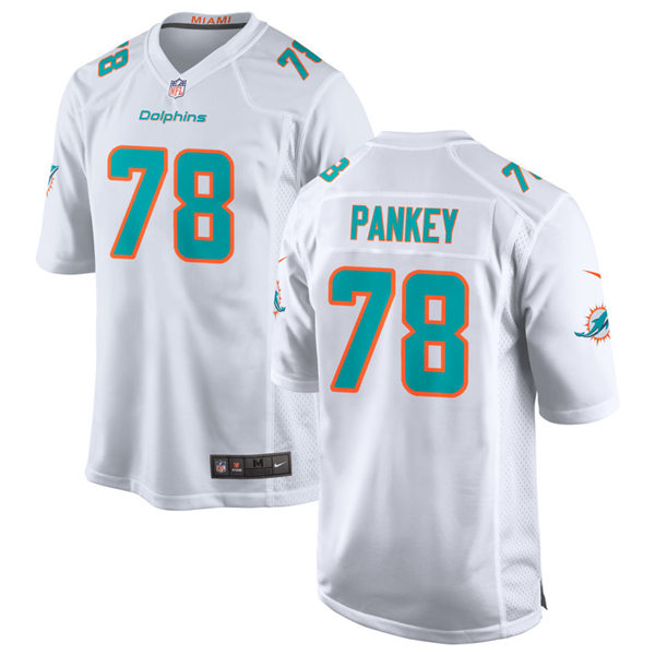 Youth Miami Dolphins #78 Adam Pankey Nike White Vapor Limited Jersey
