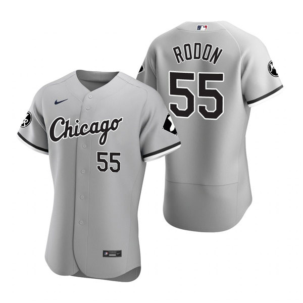 Mens Chicago White Sox #55 Carlos Rodon Nike Gray Road FlexBase Jersey