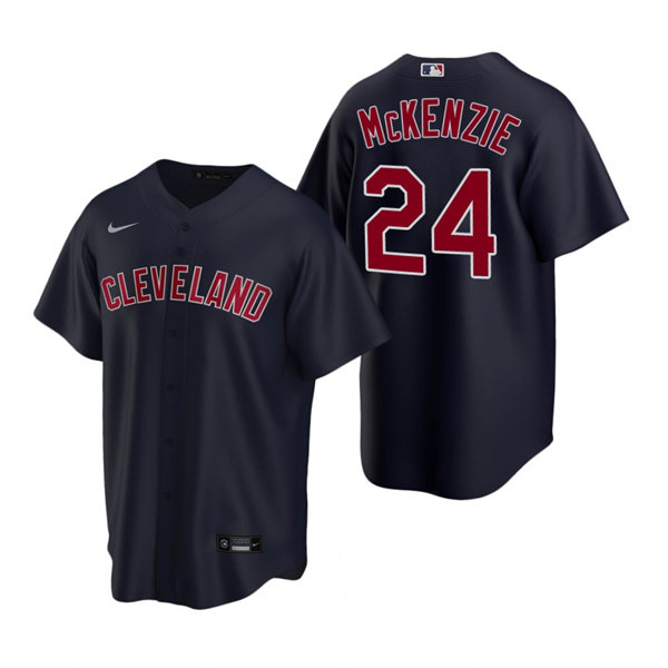 Youth Cleveland Indians #24 Triston McKenzie Nike Cleveland Navy Alternate CoolBase Jersey Youth Cleveland Indians #24 Triston McKenzie Nike Cleveland Navy Alternate CoolBase Jersey