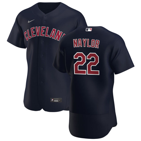 Youth Cleveland Indians #22 Josh Naylor Nike Cleveland Navy Alternate CoolBase Jersey
