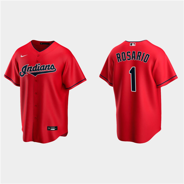 Youth Cleveland Indians #1 Amed Rosario Nike Red Alternate Cool Base Jersey