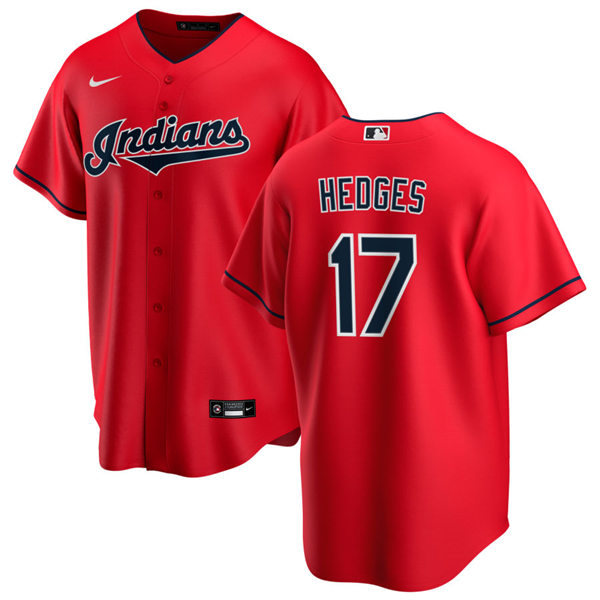Youth Cleveland Indians #17 Austin Hedges Nike Red Alternate Cool Base Jersey